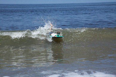 MA Cole boogieboarding